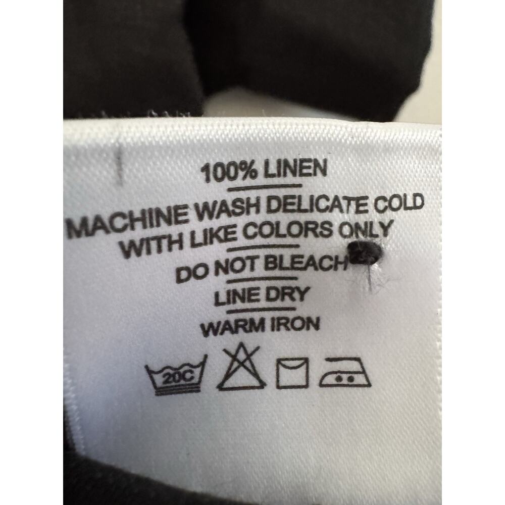 NWOT American Giant Women’s Linen Shirt Black Button Front Size Small - Picture 8 of 8